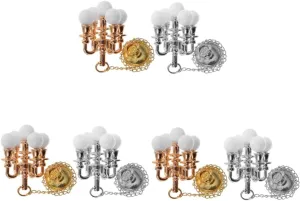 BESPORTBLE 4sets Realistic Mini Ceiling Lamp Toy Miniature Light Model for Dollhouses Miniature Furniture 2pcs*4