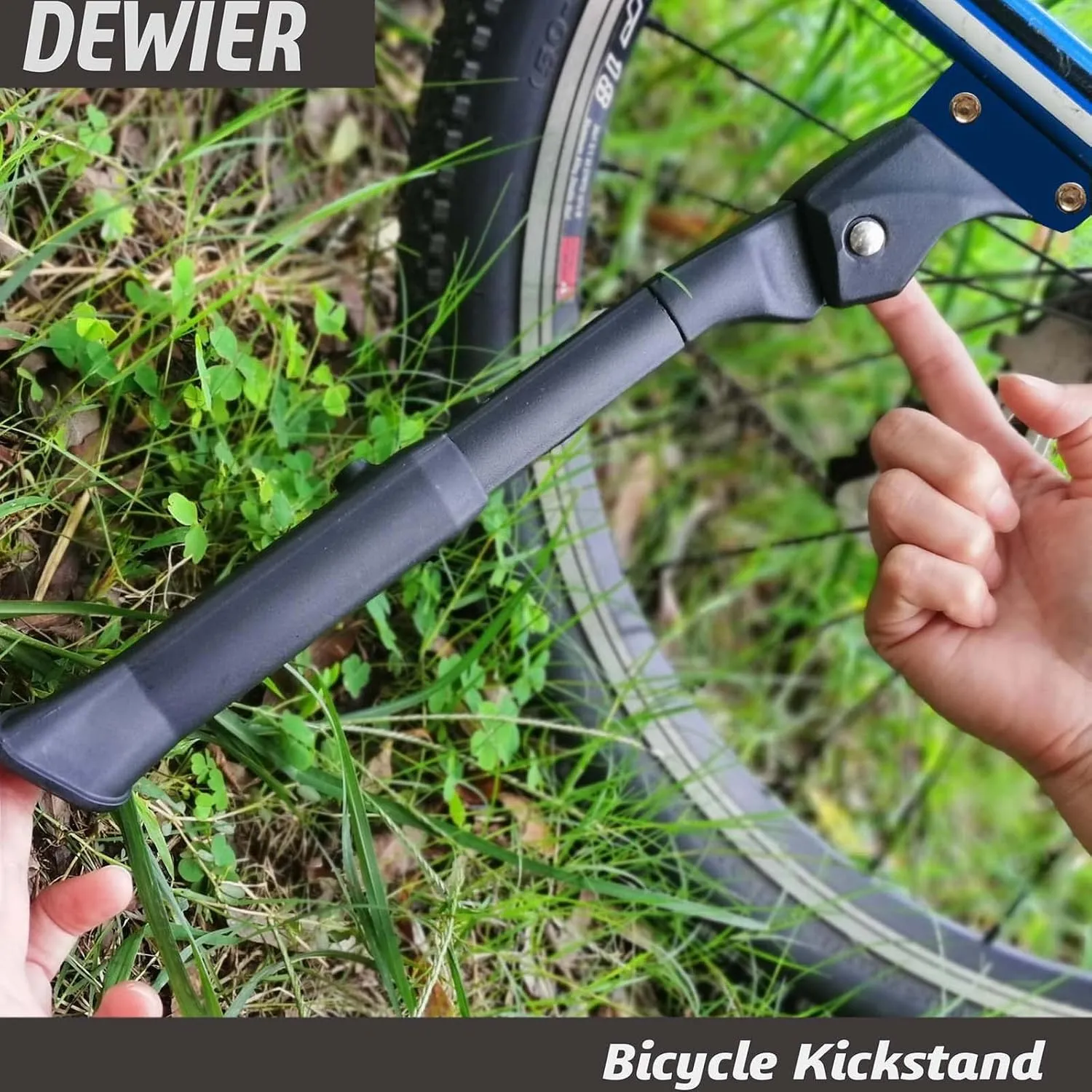 Bike Kickstand Aluminium Adjustable Center Bicycle Kickstand suitable Rear Side Bicycle Kickstand Fit for 26" 27.5" 29" 700C Bike Kick Stand for Bicycles Kickstand