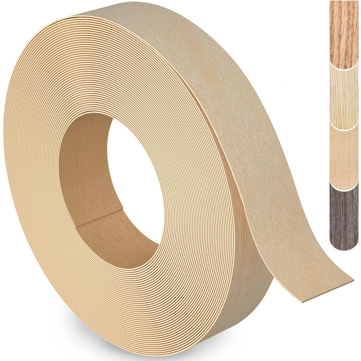 Birch Edge Banding, 3/4 inch x 50ft Veneer Edge Banding Preglued Flexible, Wood Tape Banding Roll for Cabinet Repair Furniture