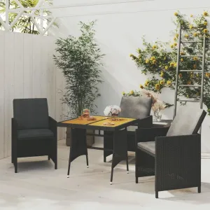 Black Outdoor Table for Dining, Camping, Coffee with Furniture Side, Folding Tables for Picnic & Garden - 70x70x72cm