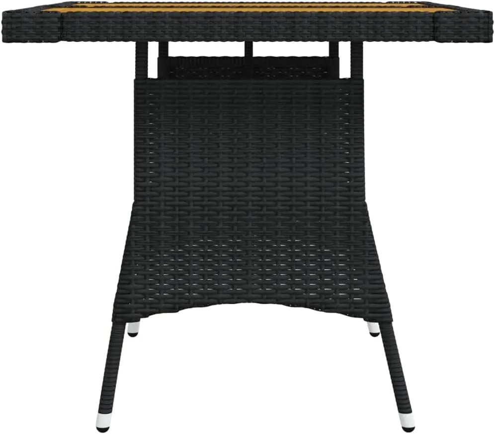 Black Outdoor Table for Dining, Camping, Coffee with Furniture Side, Folding Tables for Picnic & Garden - 70x70x72cm