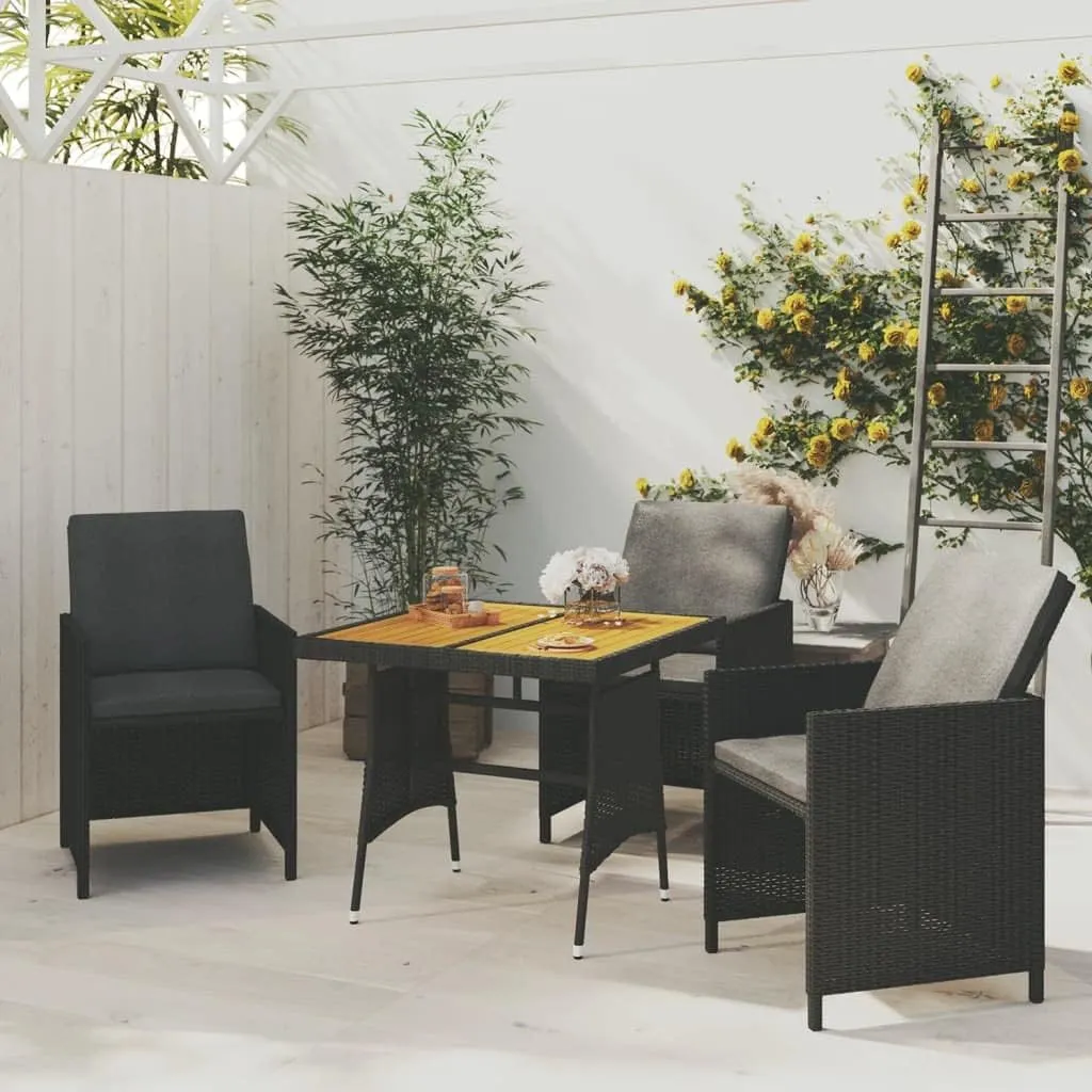 Black Outdoor Table for Dining, Camping, Coffee with Furniture Side, Folding Tables for Picnic & Garden - 70x70x72cm