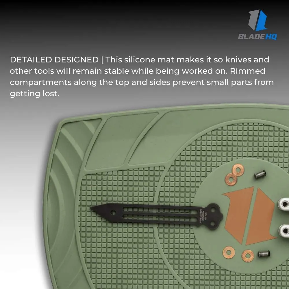 Blade HQ Large Silicone Knife Utility Takedown & Repair Shop Mat | Solder & Organize Knives, Guns, and Electronic Components - Heat Resistant, (Desert Warrior)