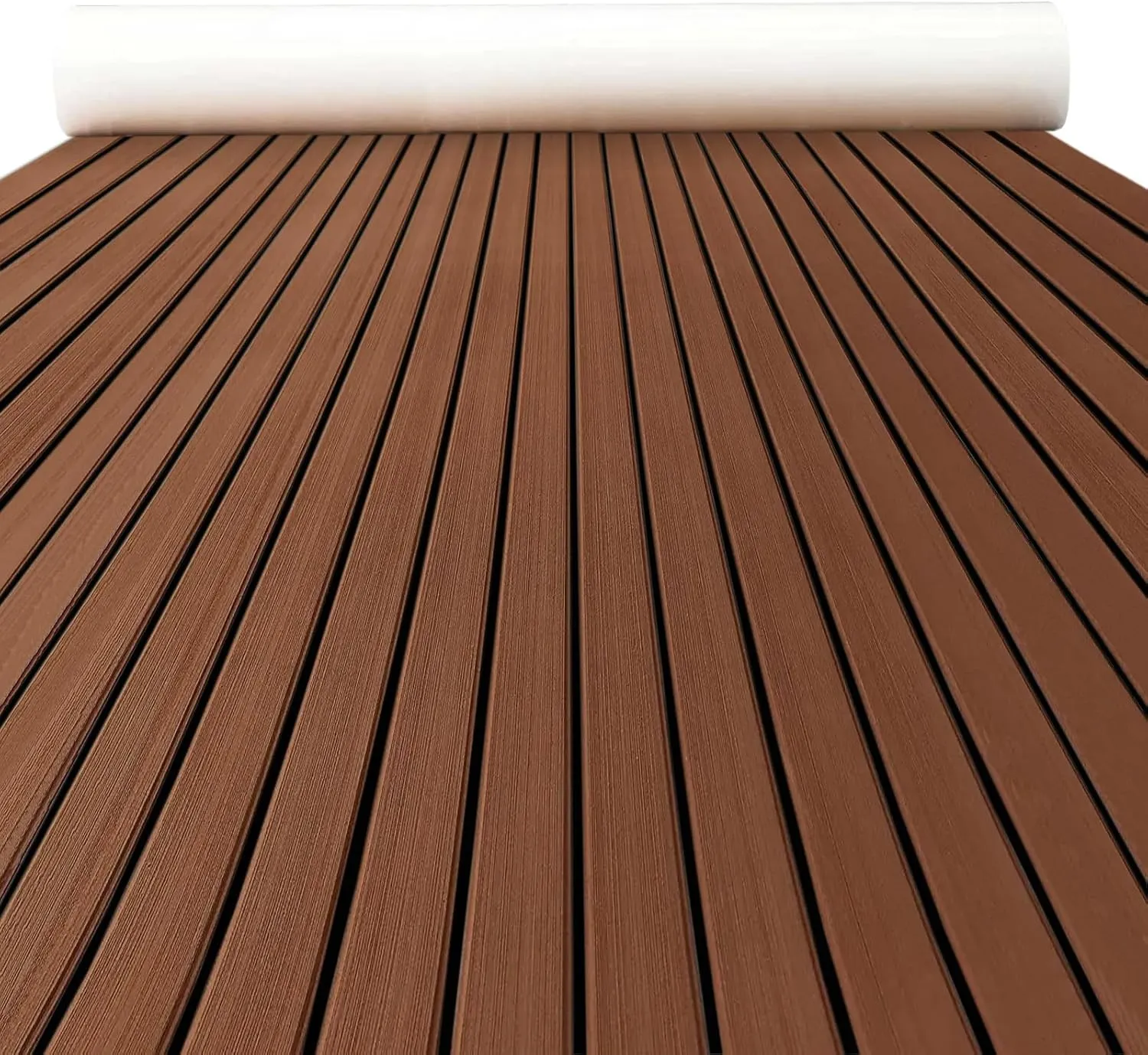 Boat Flooring EVA Foam Decking Teak Sheet - Non-Slip Marine Mat for Yacht, Motorboat, RV, Kayak and Swimming Pool - Self-Adhesive Flooring Material - 70"x 94"