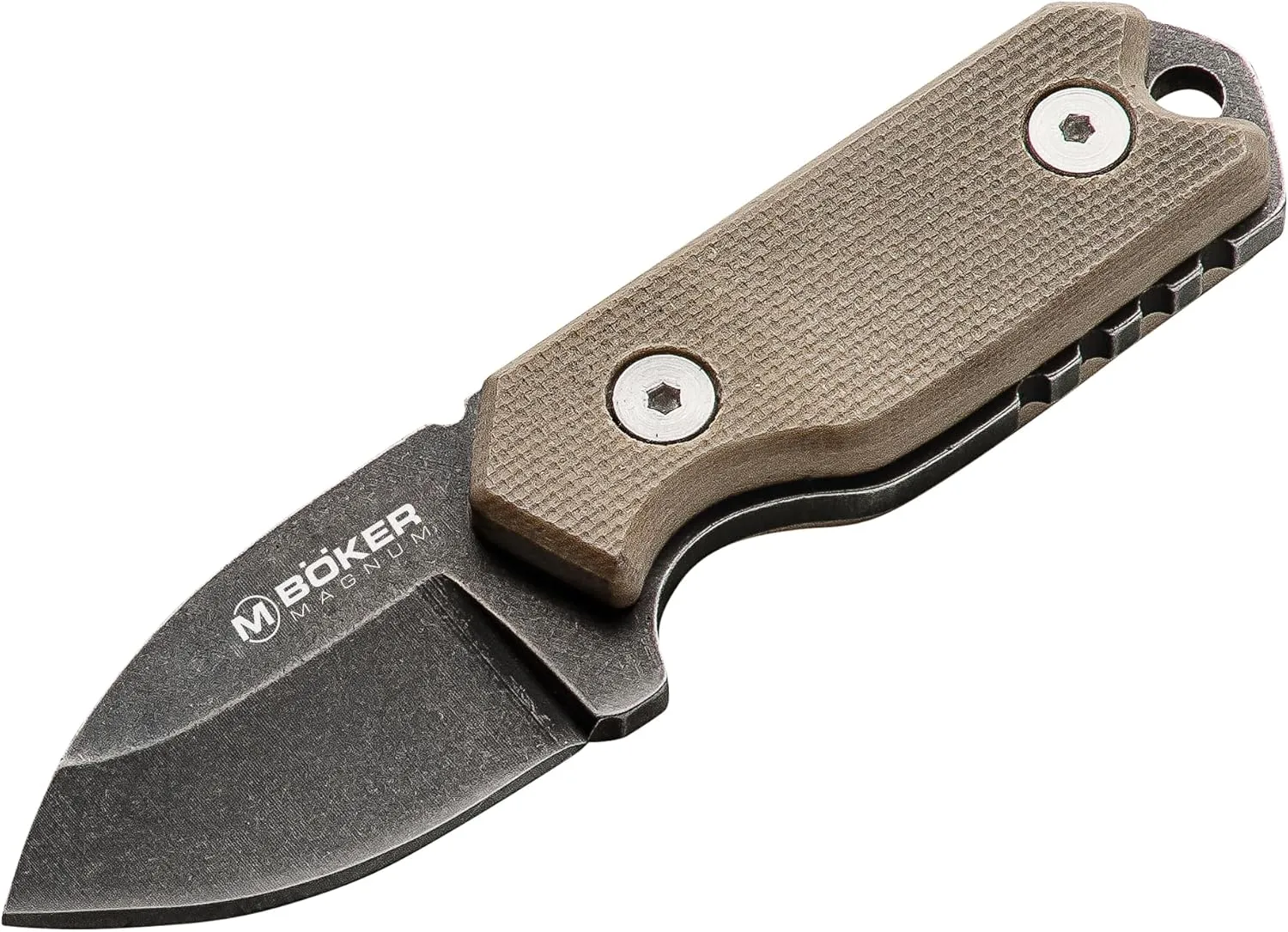 Boker Magnum Lil Friend Micro - Small Fixed Blade Neck Knife with Sheath, 1.38 Inch, 440A Stainless Steel Blade, G10 Handle (02SC743) -Lightweight, Compact EDC Knife, Multi-Color
