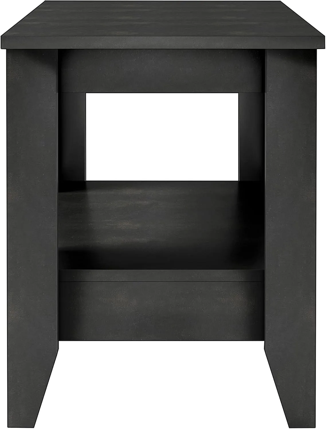Boyd Sleep Prato Classic Wood One Shelf Nightstand: Traditional Side End Table with Open Storage, Black