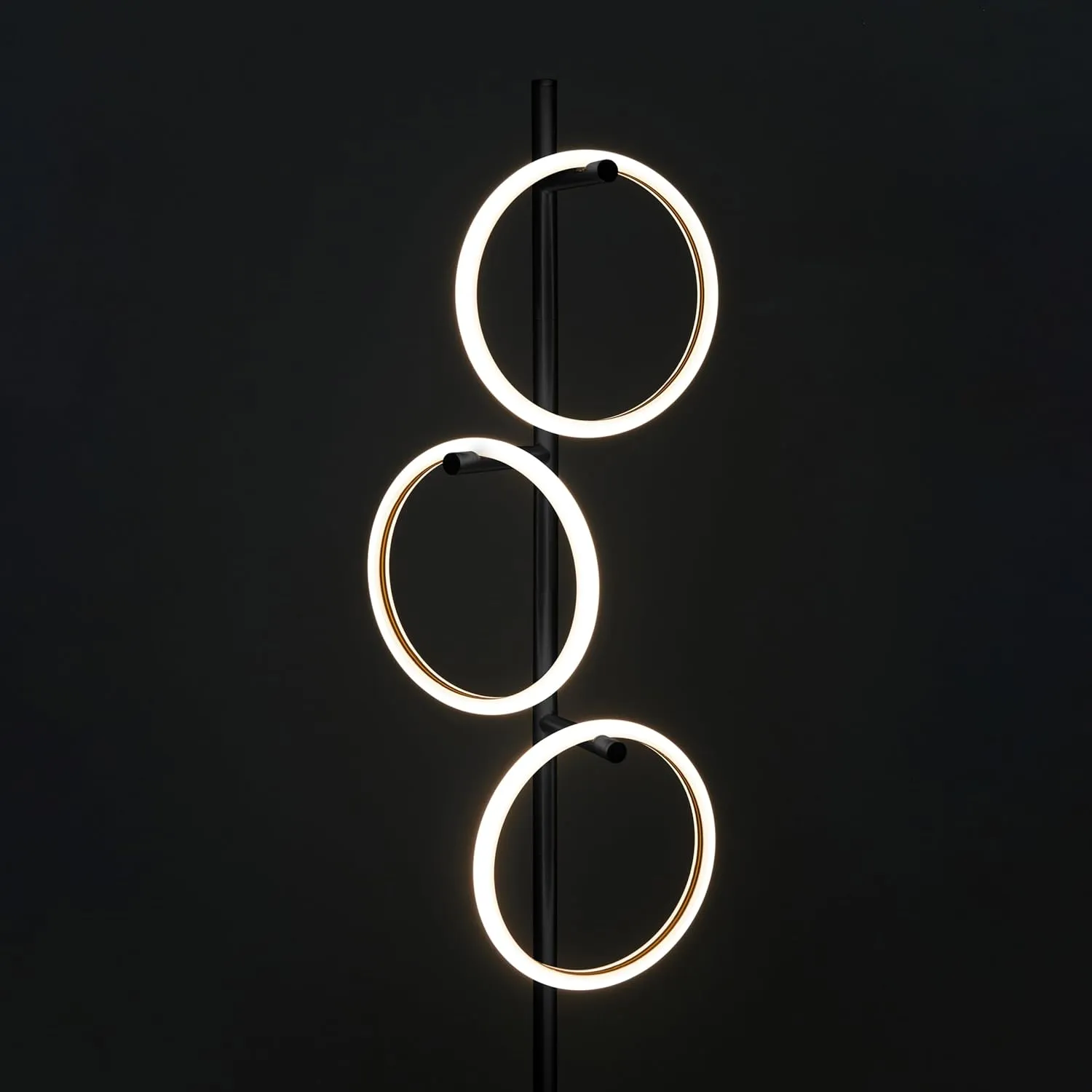 Brightech Saturn LED Tree Floor Lamp - Unique Design Matches Modern and Contemporary Decor - 3 Light Standing Pole Lamp- Tall Light for Living Room, Bedroom, and Office - Black