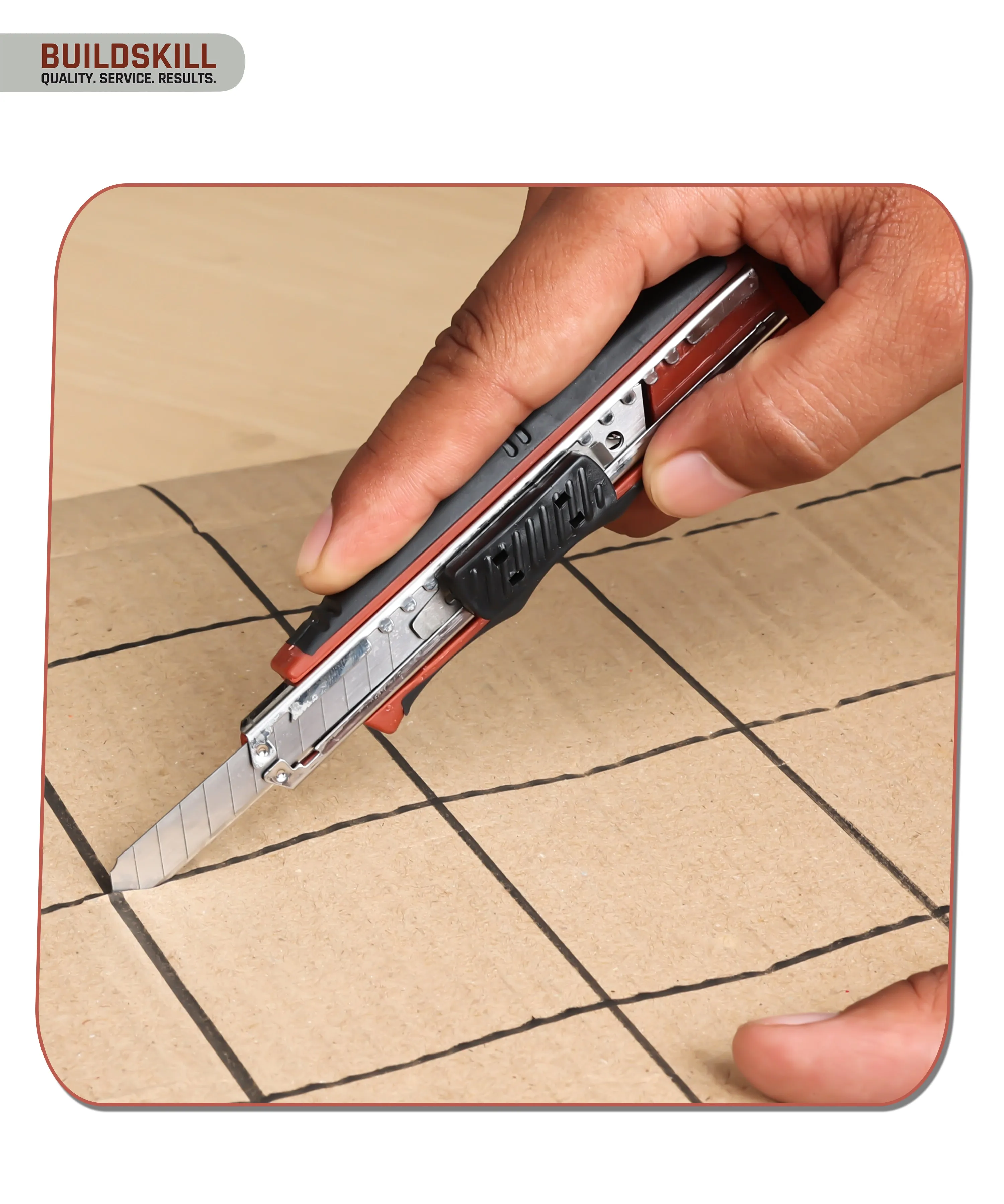 BUILDSKILL Utility Knife 9MM (1 Knife   2 Blades) with 10 pcs Extra Blades