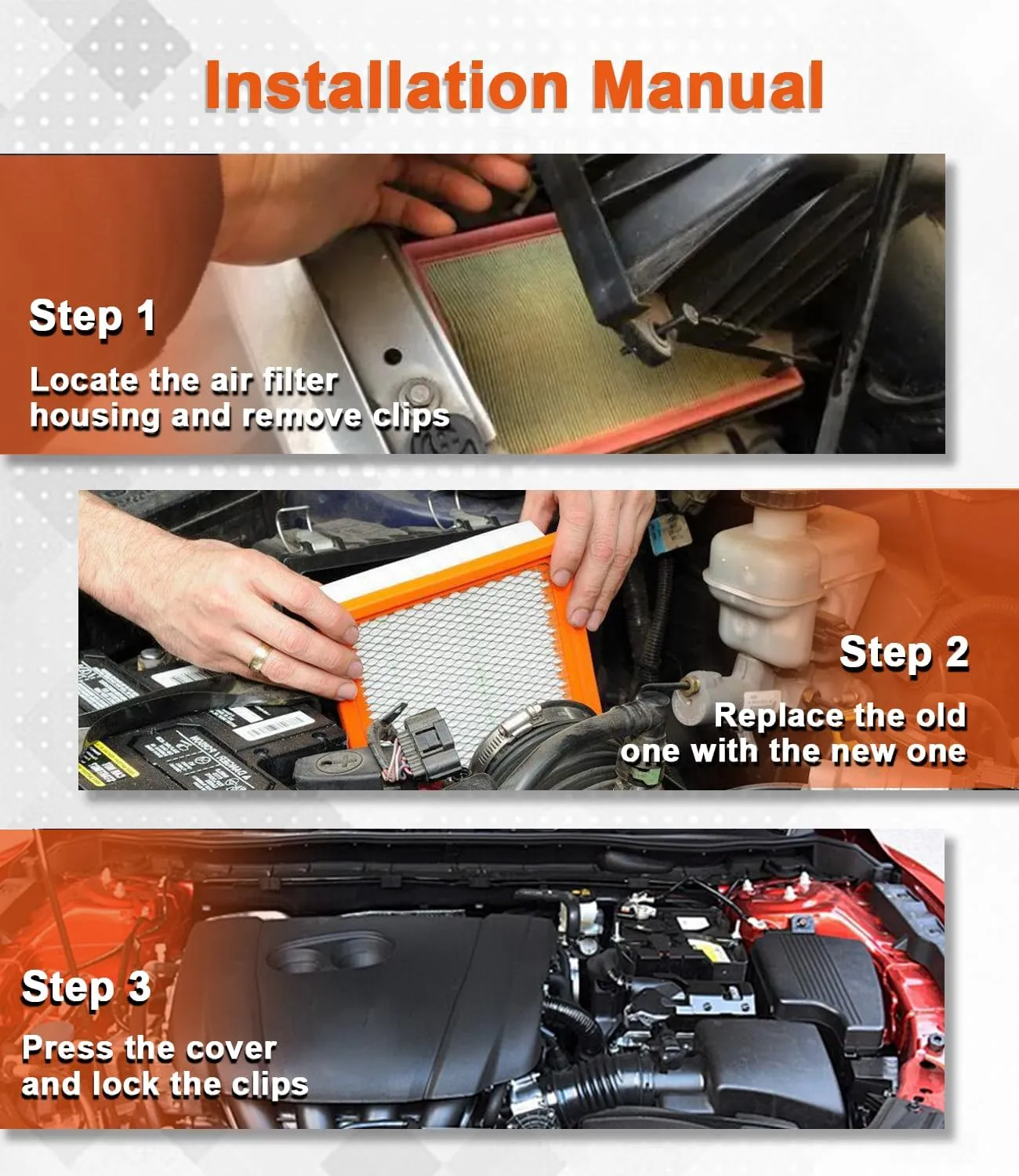 CA10677 Engine Air Filter, Replacement for RAV4 2.5L(Gas Only) 2013-2018 Camry(Hybrid) 2012-2017 Avalon(Hybrid) 2013-2018 LS460 2007-2017 ES300h 2013-2018 LS600h 2008-2016 HS250h