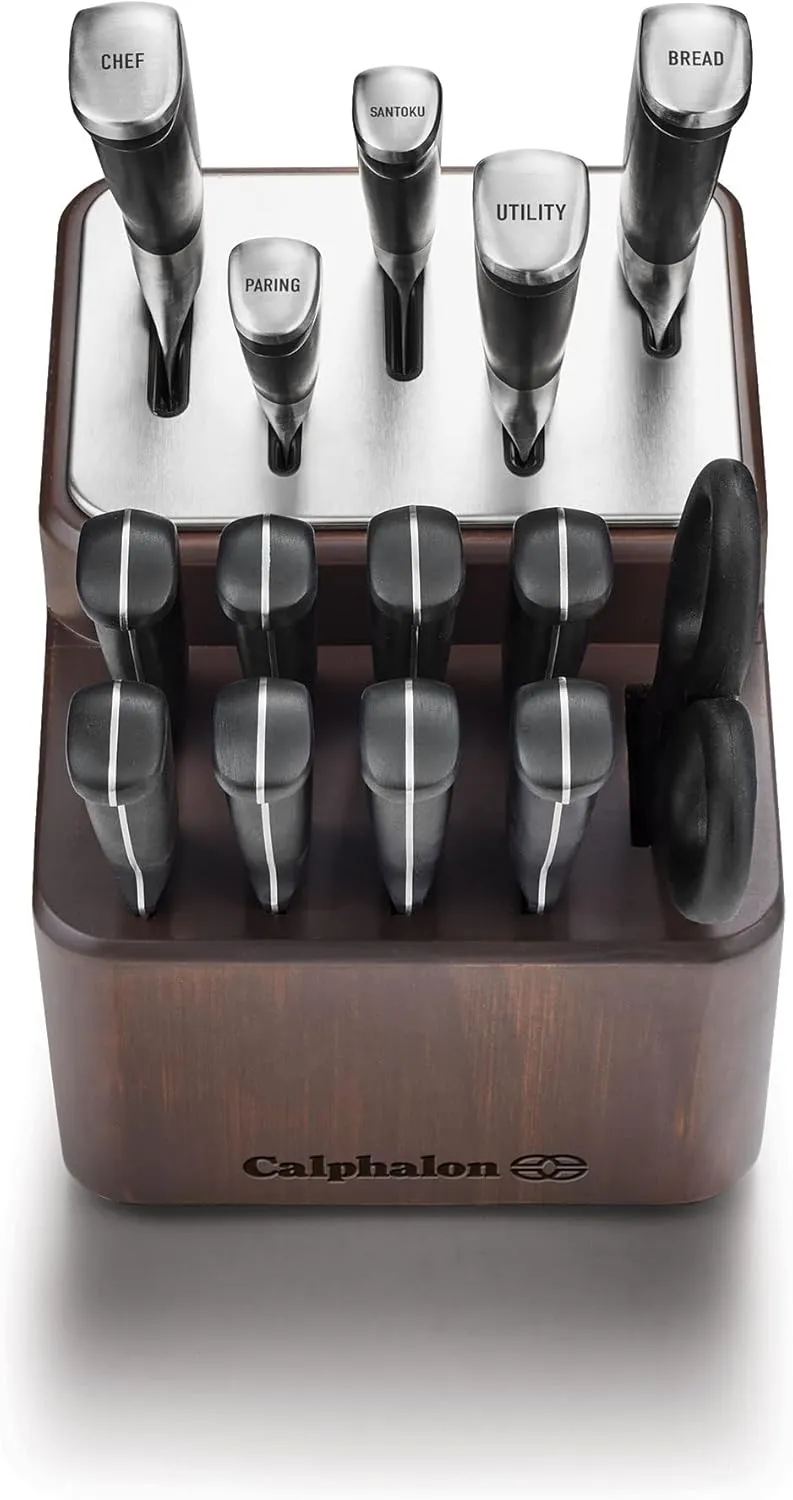 Calphalon® Premier™ SharpIN Knife Set with Sharpening Knife Block, 15 Piece, Carbon Steel