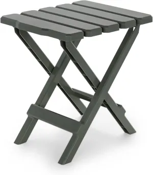 Camco 21042 Quick-Folding Adirondack Table, Plastic, Sage