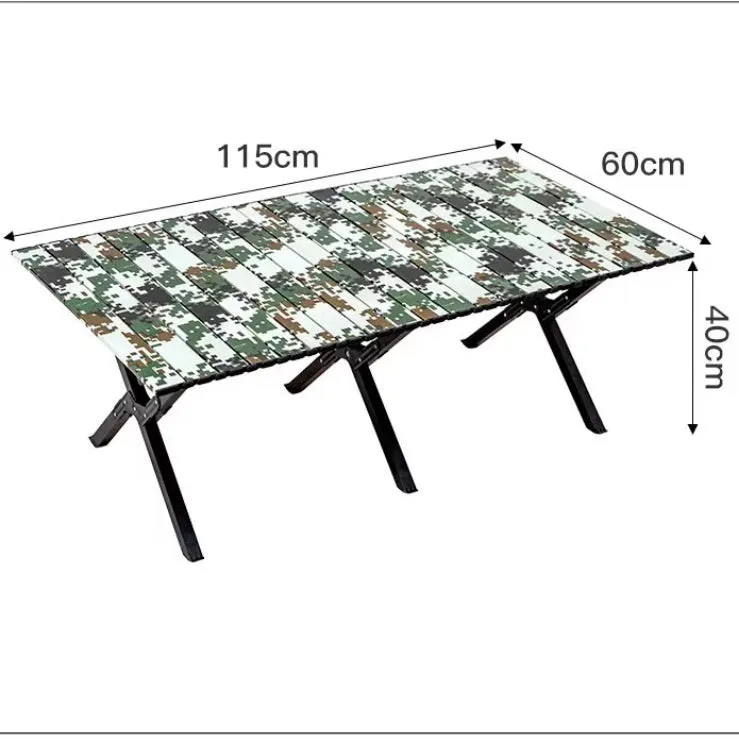 Camouflage Carbon Steel Folding Table
