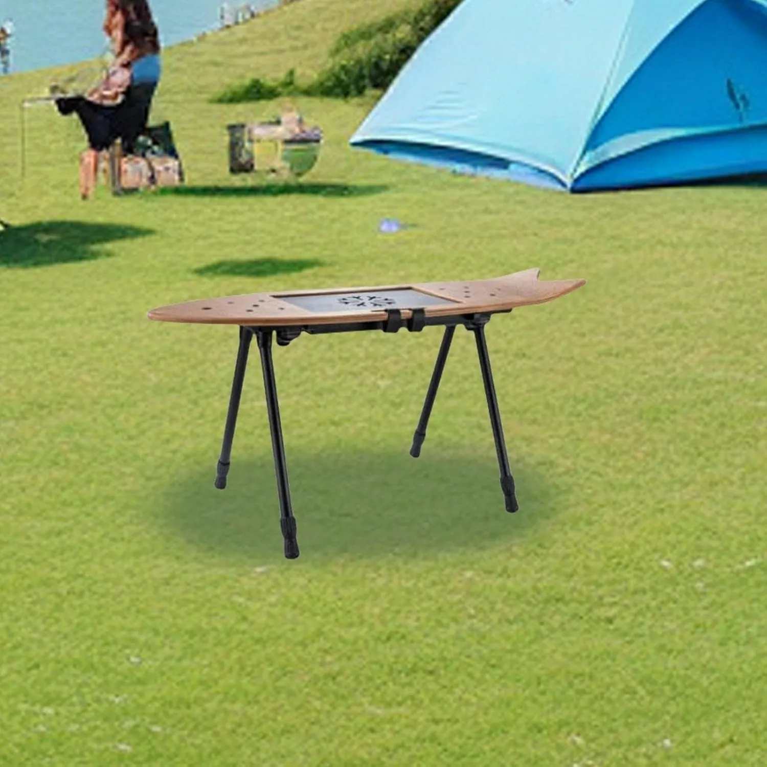Camping Folding Table Camping Foldable Table Furniture with Storage Bag Desk Picnic Table for Backyard Beach BBQ Self Driving Foldable camping table Hiking camping table Wilderness camping ta