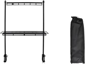 Camping Grills Rack Set Regulable Rack Desktop Desktop Double Layers Storage Rack Suitable for Campers Travelers