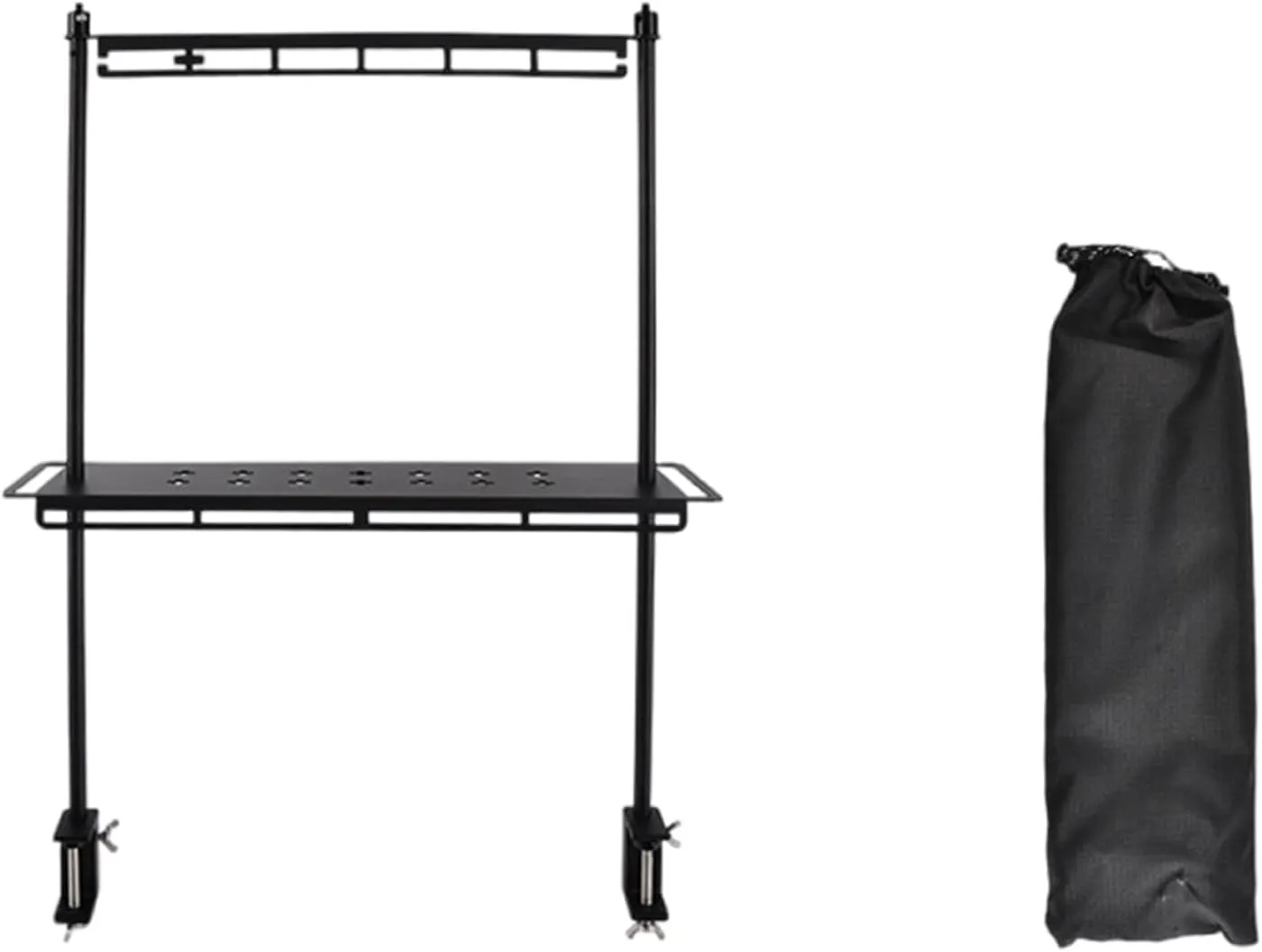 Camping Grills Rack Set Regulable Rack Desktop Desktop Double Layers Storage Rack Suitable for Campers Travelers