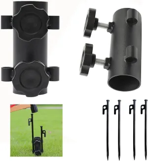 Camping Tent Rod Holders - Beach Umbrella Rod Holders - Windproof Awning Rod Holder, Plant Umbrella Shade for Potted Plants, Beach Umbrella Stand, Awning Support Poles (2)