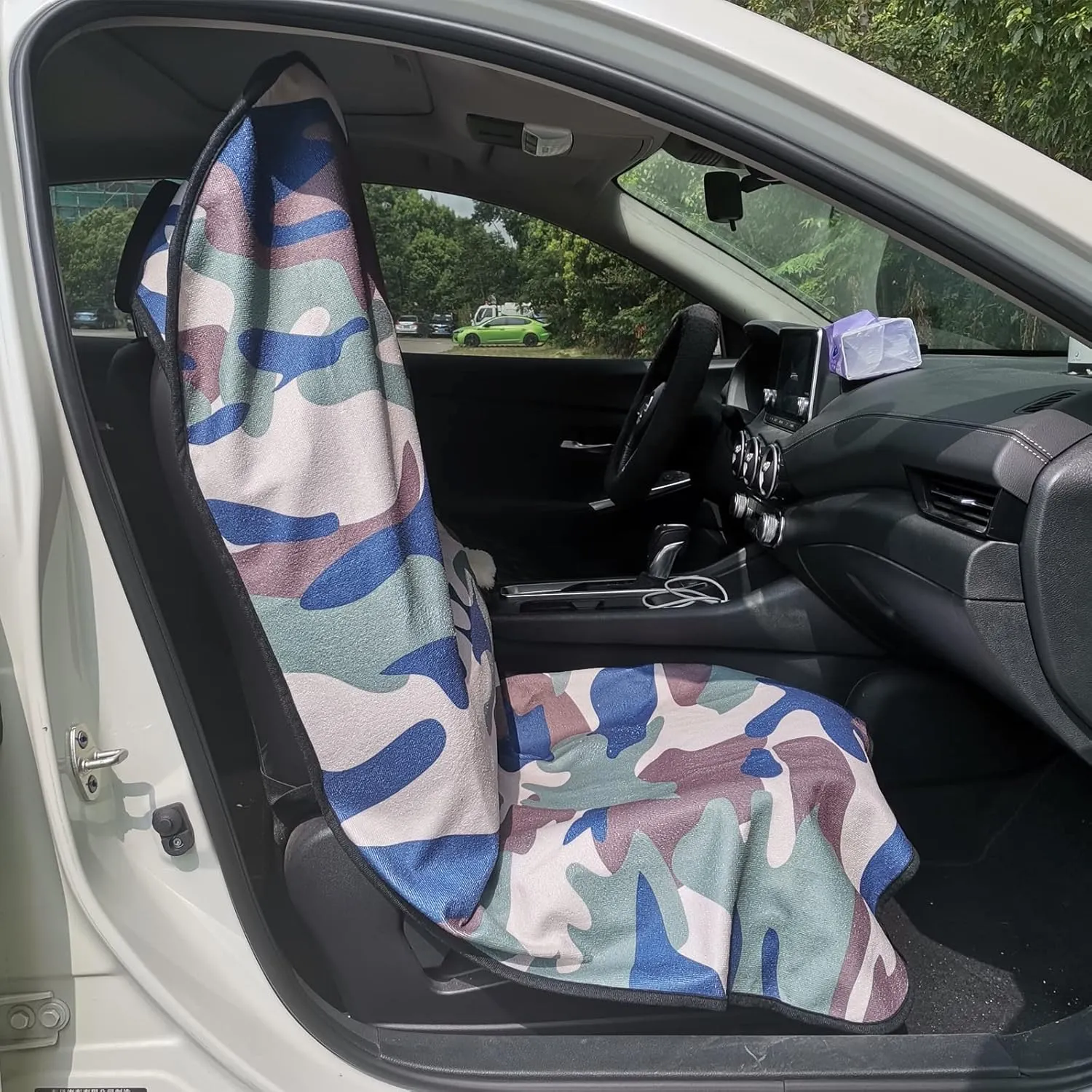 Car Seat Cover Protector Front Seats,for Gym Workout,Running,Swimming,Beach and Hiking,Waterproof Sweat Towel Bucket Seat Covers for Cars SUV Trucks (Camouflage, 2Pcs)