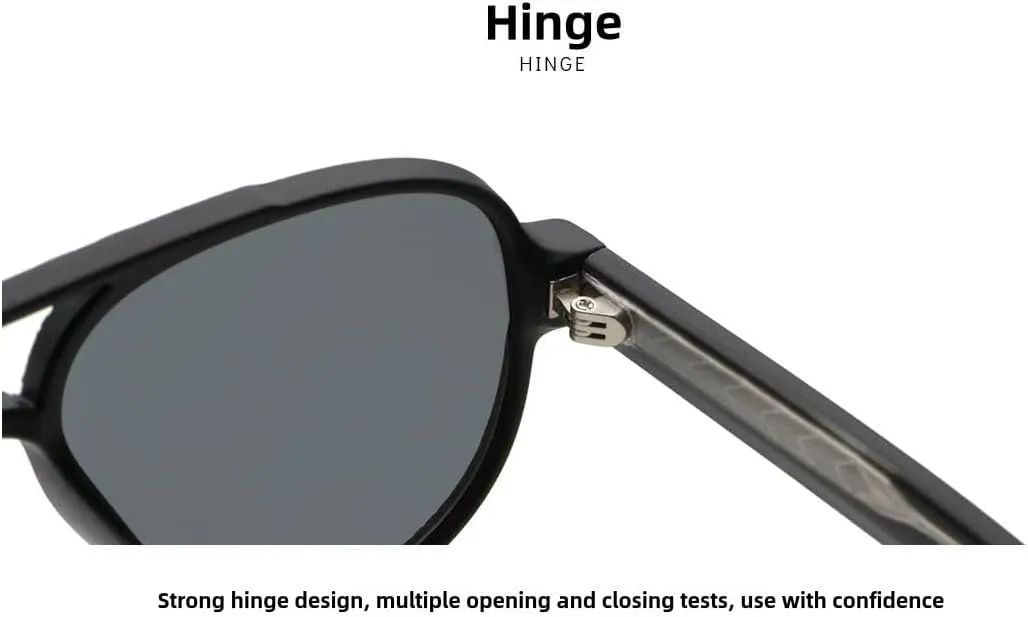 Carbon Fiber Aviator Sunglasses with UV400 TAC Polarized Lenses | Anti-Slip Frame & Anti-Fog Tech for Driving