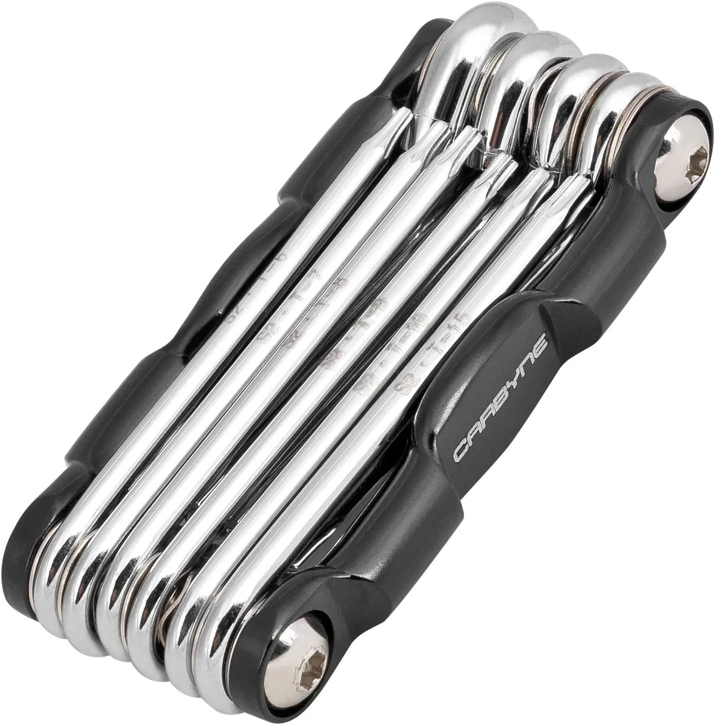 Carbyne 10-Piece Folding Tamper Proof Star (Torx) Wrench Set, Includes T-6 to T-30. Heat Treated S2 Steel