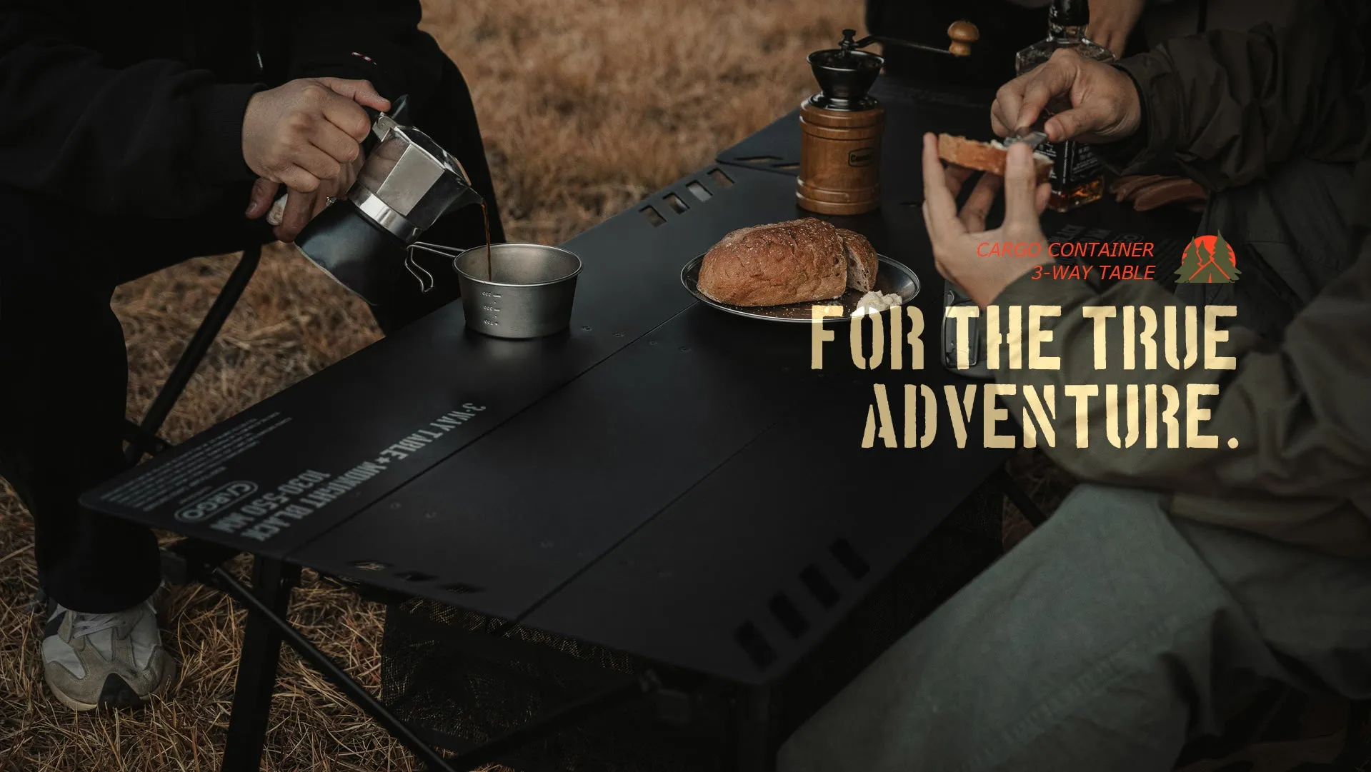 Cargo Container 3-Way Table - Black