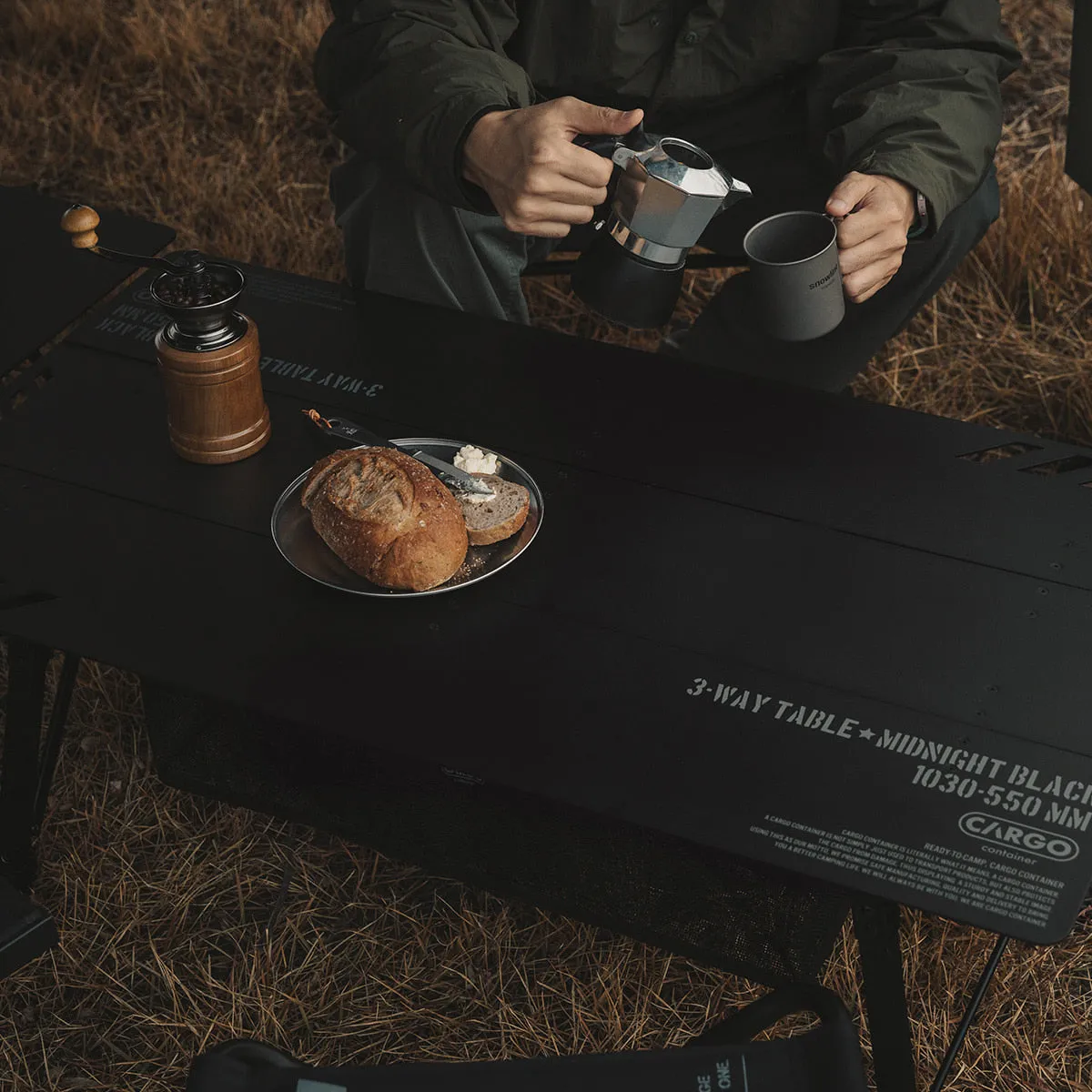 Cargo Container 3-Way Table - Black