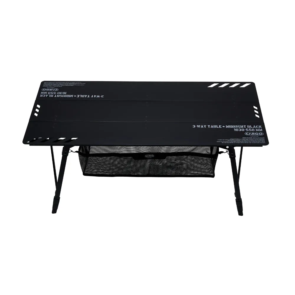 Cargo Container 3-Way Table - Black