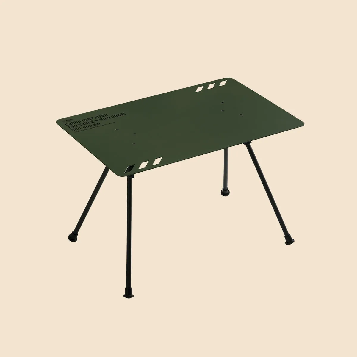 Cargo Container End Table - Khaki