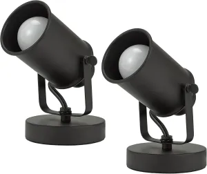 Catalina Lighting Modern Multipurpose Spotlight Desk or Wall Mount Accent Lamp, 6", Dark Bronze, Set of 2