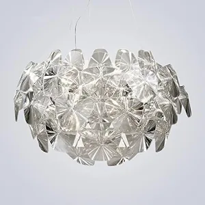 Ceiling Pendant Light, Modern Luceplan Hope Pendant Light LED Light Lamp Compatible with Kitchen Living Room Hanging lamp Light Fixtures Pendant Lamps (Size : Dia600mm Clear)