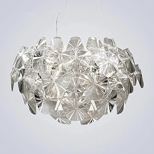 Ceiling Pendant Light, Modern Luceplan Hope Pendant Light LED Light Lamp Compatible with Kitchen Living Room Hanging lamp Light Fixtures Pendant Lamps (Size : Dia600mm Clear)