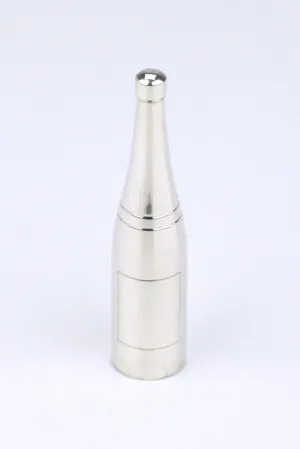 Champagne bottle silver swizzle stick