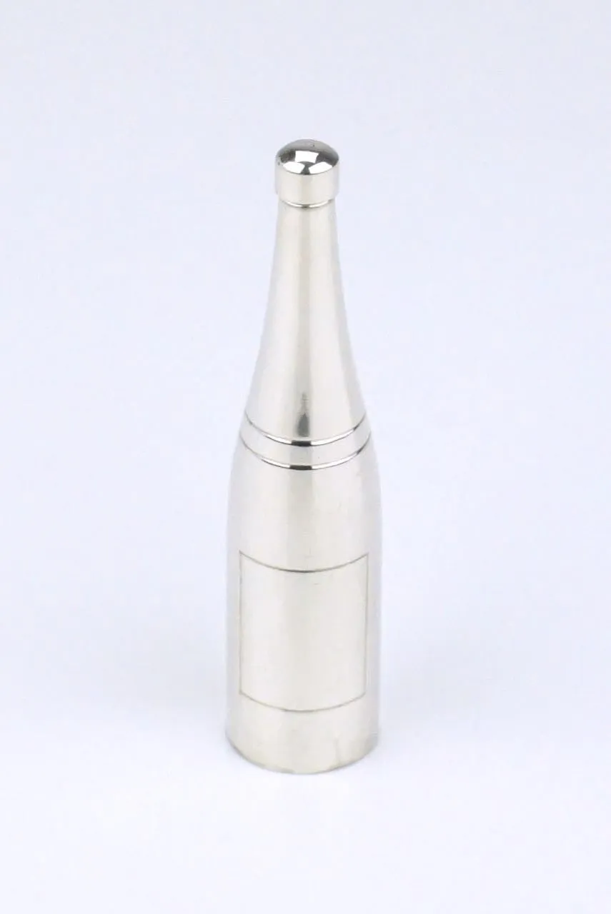 Champagne bottle silver swizzle stick