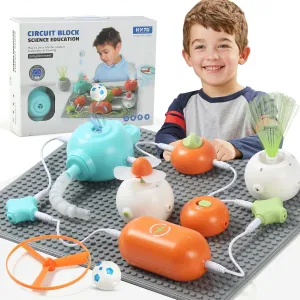 Circuit Kits Circuit Blocks Board for Kids, DIY Electronics Exploration Kit with 64 Projects, Physics Science Kits for Boys Girls, STEM Learning and Educational Toys for Kids 3 