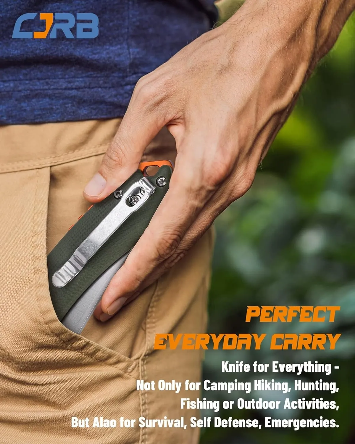 CJRB CUTLERY Folding Knife Gobi (J1906) AR-RPM9 Powder Steel G10 Handle EDC Knife Pocket Knife Green Handle