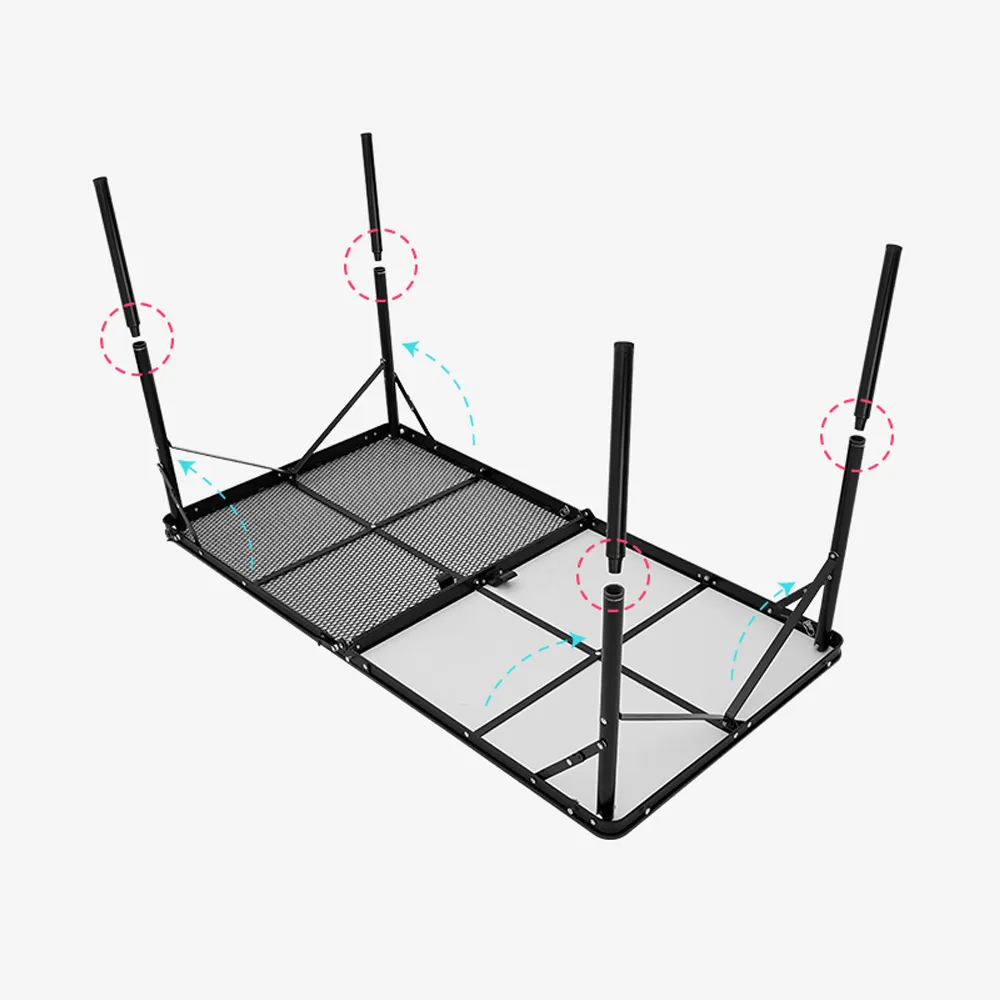 [CLEARANCE] KZM Union Iron Mesh Cabinet 2 Folding Table