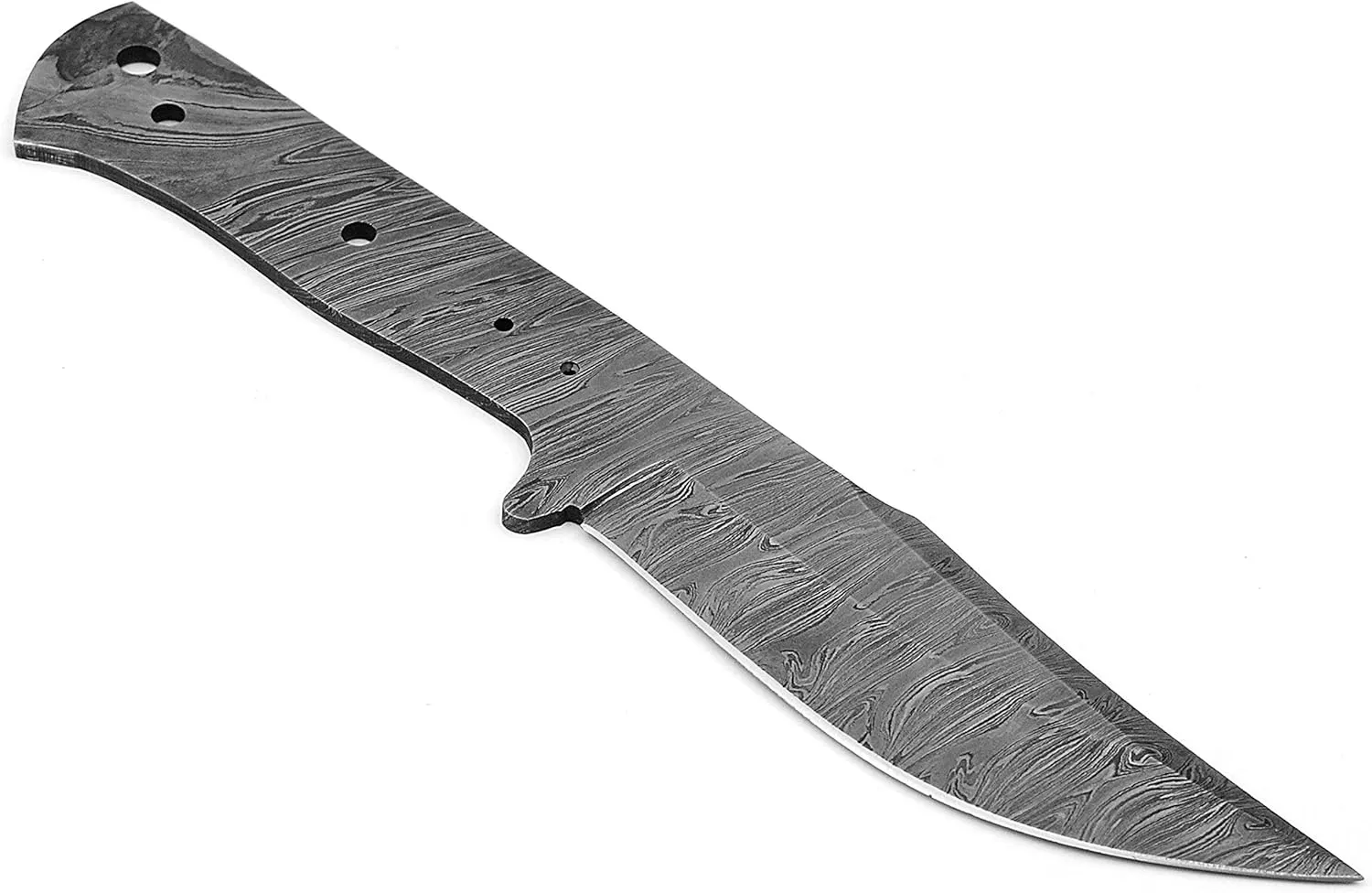 ColdLand 9" Damascus Steel Knife Making Kits - Knife Making Supplies Include Blank Knife Steel Damascus Blade, Brass Pin, Knife with Sheath, Wood Handle Scales - Build your Own Knife Kit NB119