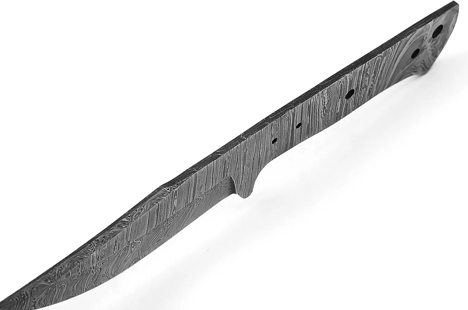 ColdLand 9" Damascus Steel Knife Making Kits - Knife Making Supplies Include Blank Knife Steel Damascus Blade, Brass Pin, Knife with Sheath, Wood Handle Scales - Build your Own Knife Kit NB119