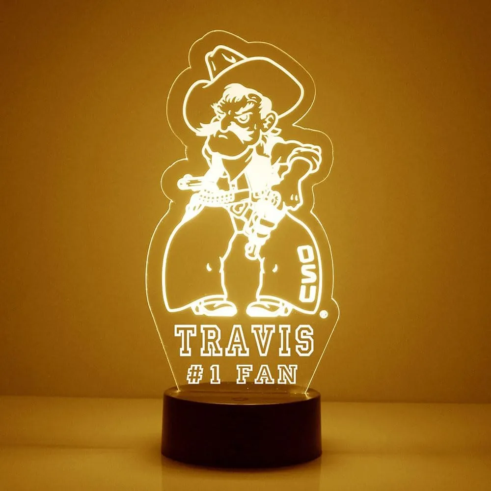 College Mascot LED Lamp/Night Light for Sports Fans - Personalize for Free (OSU)