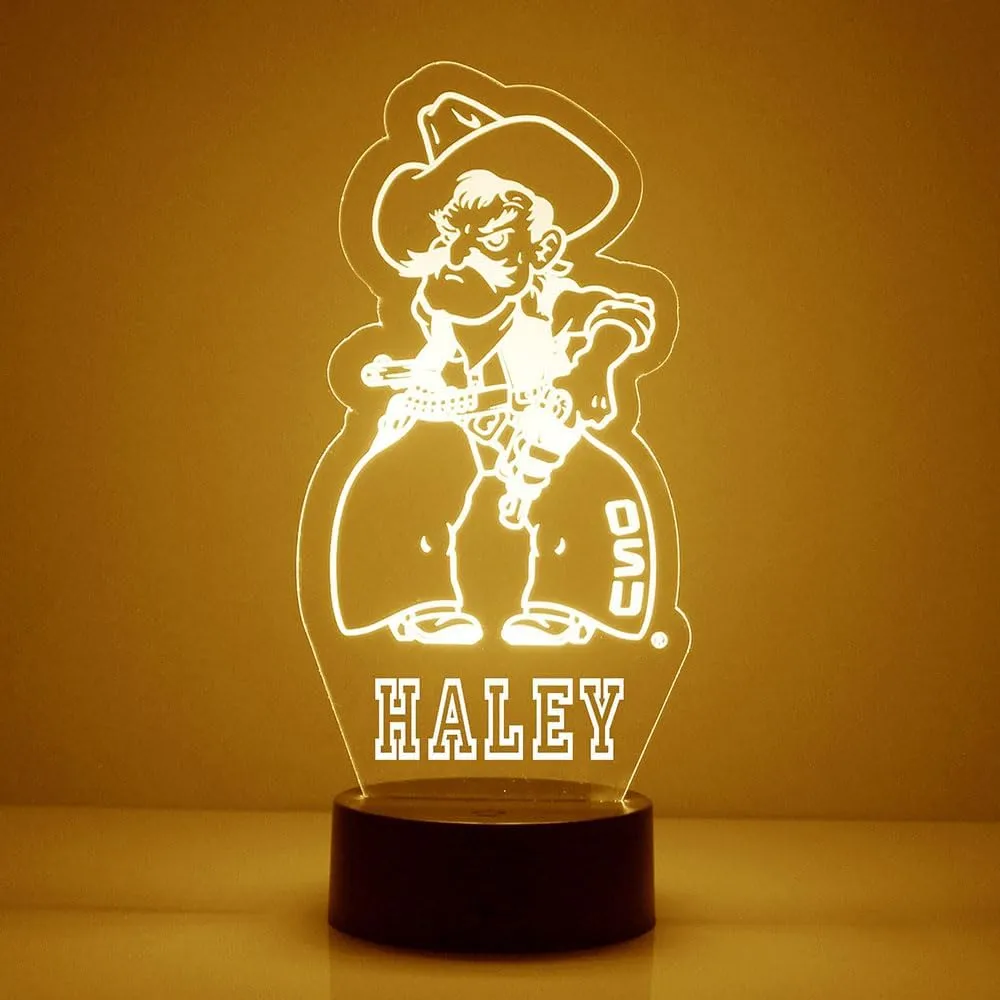 College Mascot LED Lamp/Night Light for Sports Fans - Personalize for Free (OSU)