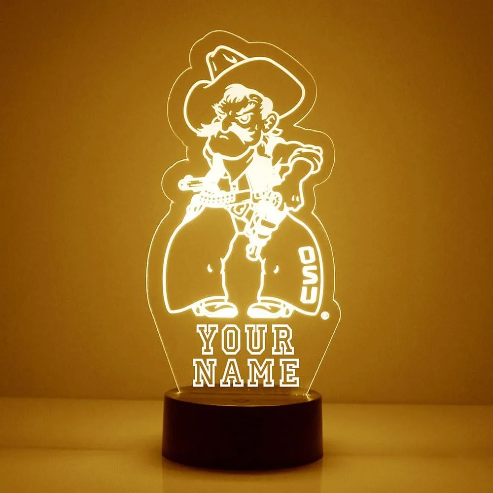 College Mascot LED Lamp/Night Light for Sports Fans - Personalize for Free (OSU)