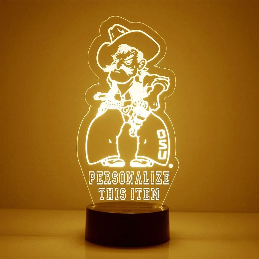 College Mascot LED Lamp/Night Light for Sports Fans - Personalize for Free (OSU)