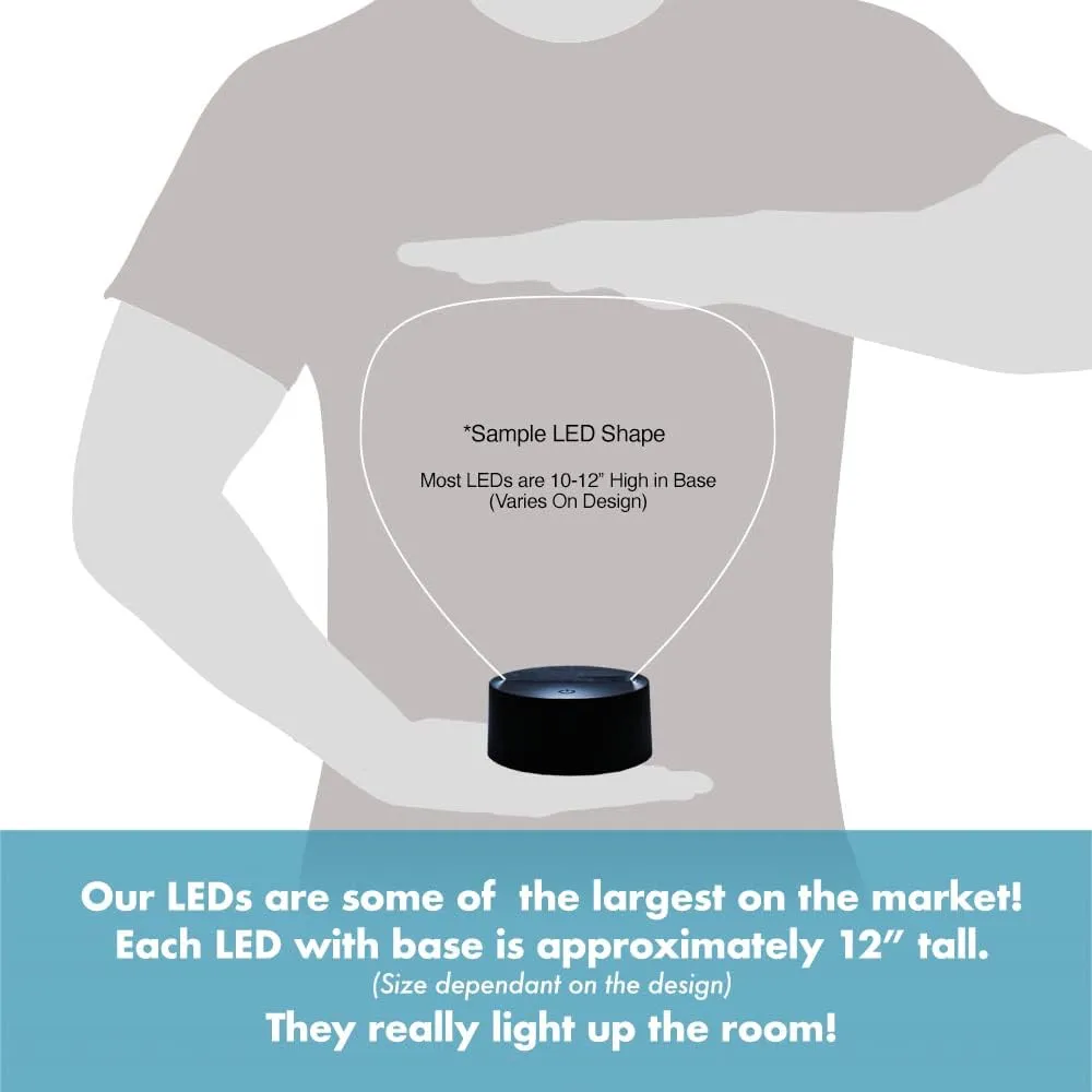 College Mascot LED Lamp/Night Light for Sports Fans - Personalize for Free (OSU)