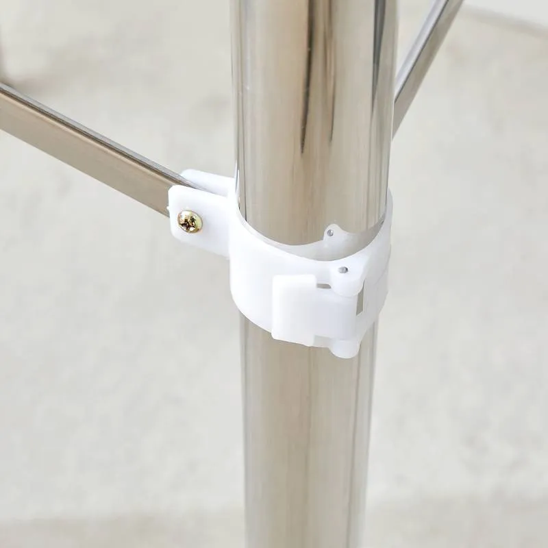 Compact Silver Folding Table Frame