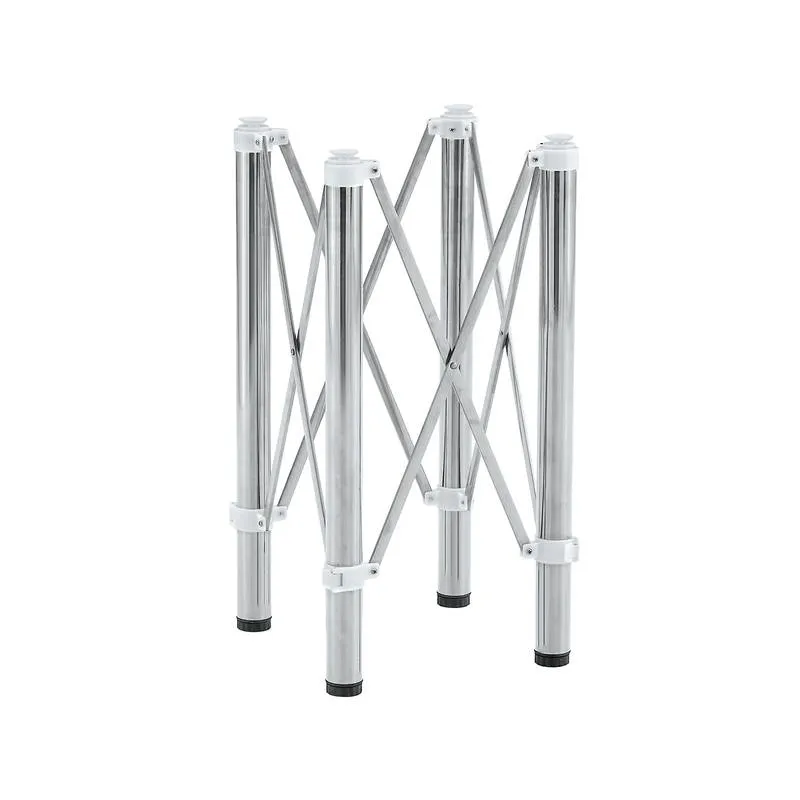 Compact Silver Folding Table Frame