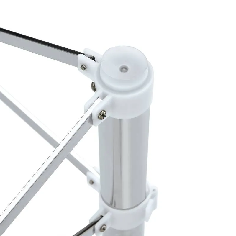 Compact Silver Folding Table Frame