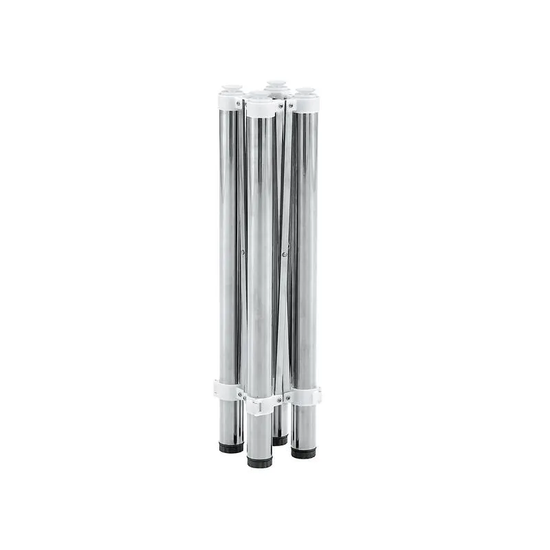 Compact Silver Folding Table Frame