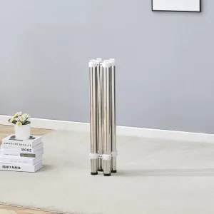 Compact Silver Folding Table Frame