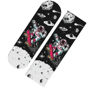 Cool Men Skateboard Grip Tape Sheet 33 X 9 Inch Sandpaper for Rollerboard Longboard Griptape Bubble Free Longboard Grip Tape Moon