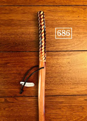 Copy of Hiking/ Walking Stick- 55" - Hardwood walking stick with ringed handle