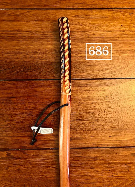 Copy of Hiking/ Walking Stick- 55" - Hardwood walking stick with ringed handle